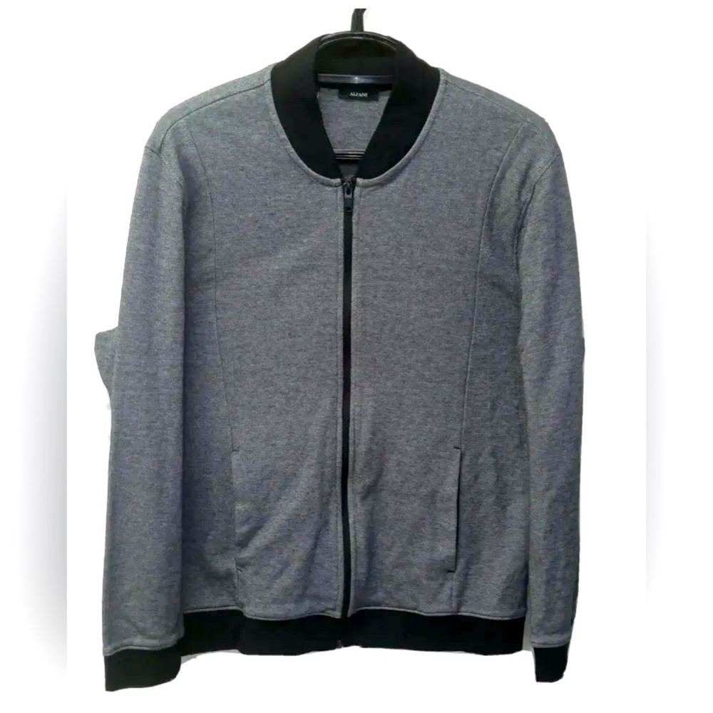 ALFANI heathered dark gray zip up jacket XL